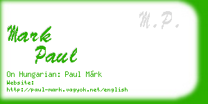 mark paul business card
