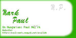 mark paul business card